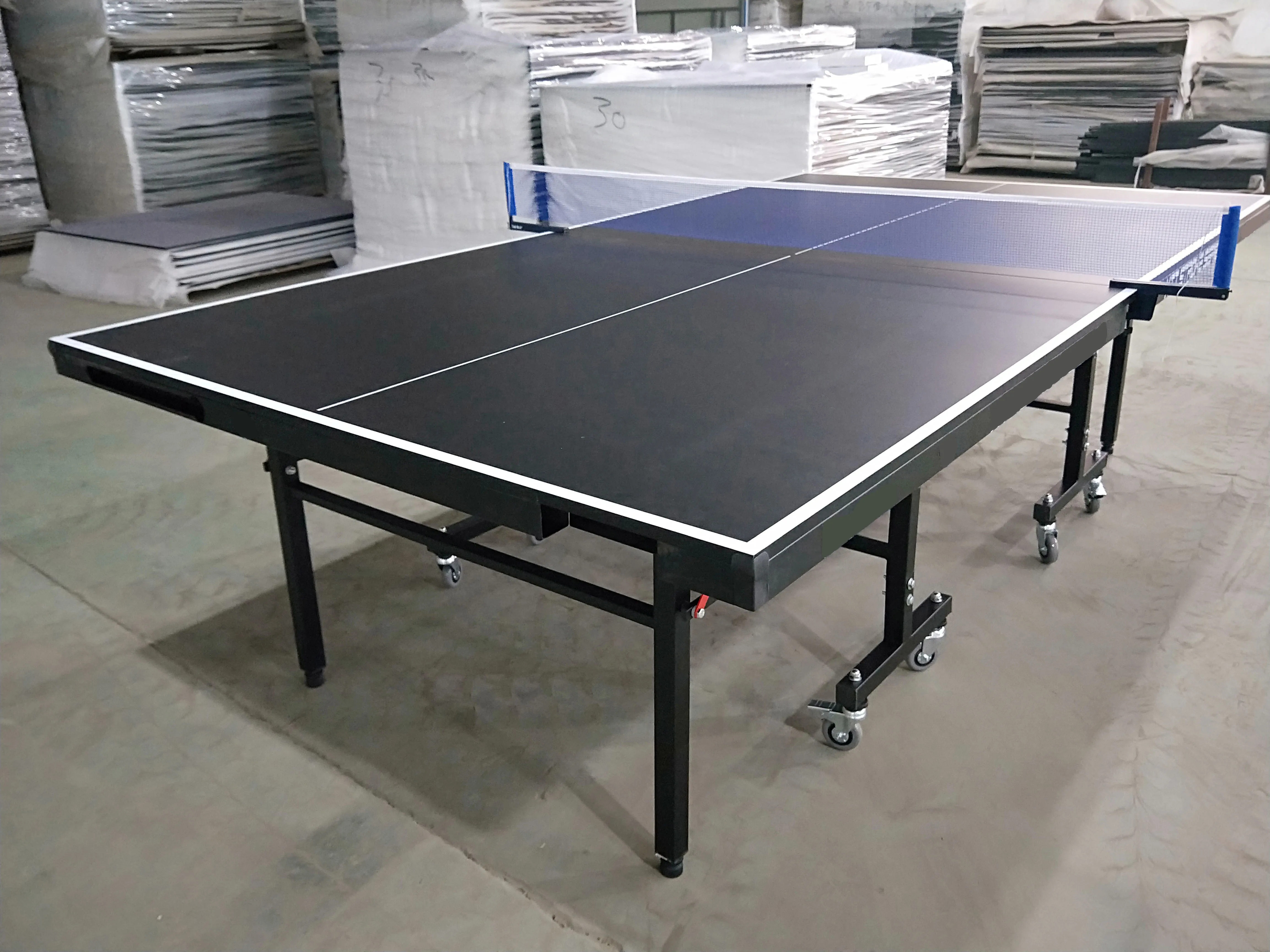 official size ping pong competition table folding and movable ping pong table