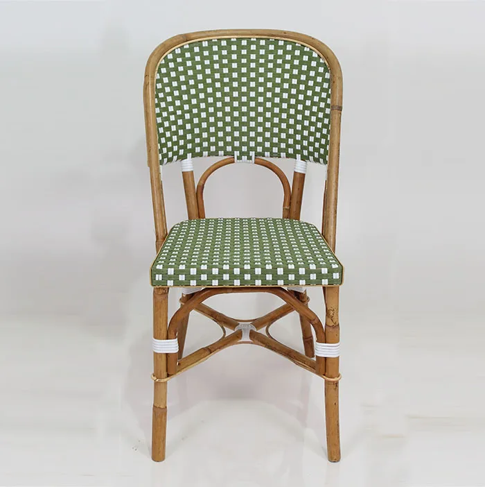 Matignon Green Rattan French Bistro Chair