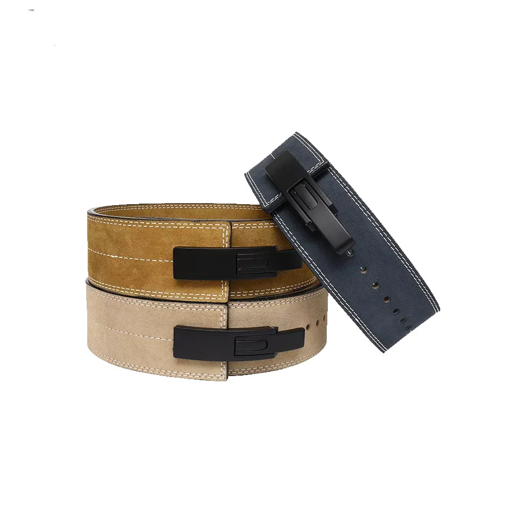 Fitness Adjustable Lifting Lever Belts for Waist Protection with Lever Buckle Custom Weight Lifting Lever Belt