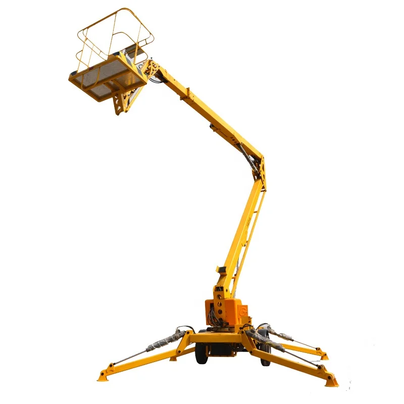 Portable Lifter Telescoping 10m 12m-24m 50m cherry picker Aerial Towable Trailer Towable Manlift Tow Behind Small Boom Man Lift