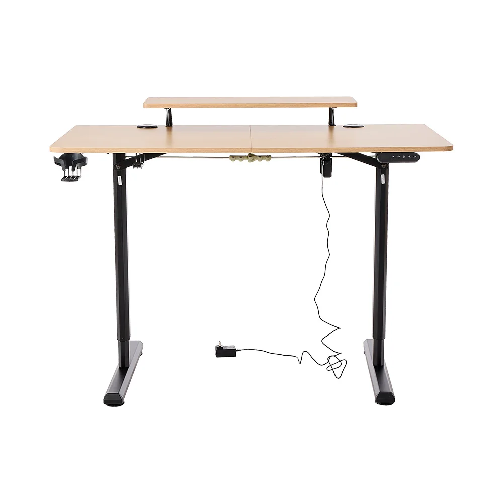 Electric height-adjustable desk stepless Adjustable Desk Computer Desk-Oak color