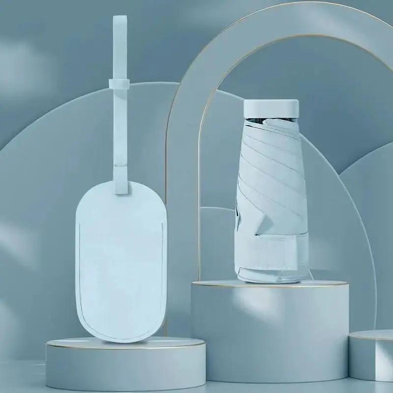 2024 New Arrival Hot Sale Source Manufacture Travel Mini Pocket UV Protection Five-folding Umbrella With Flat Handle