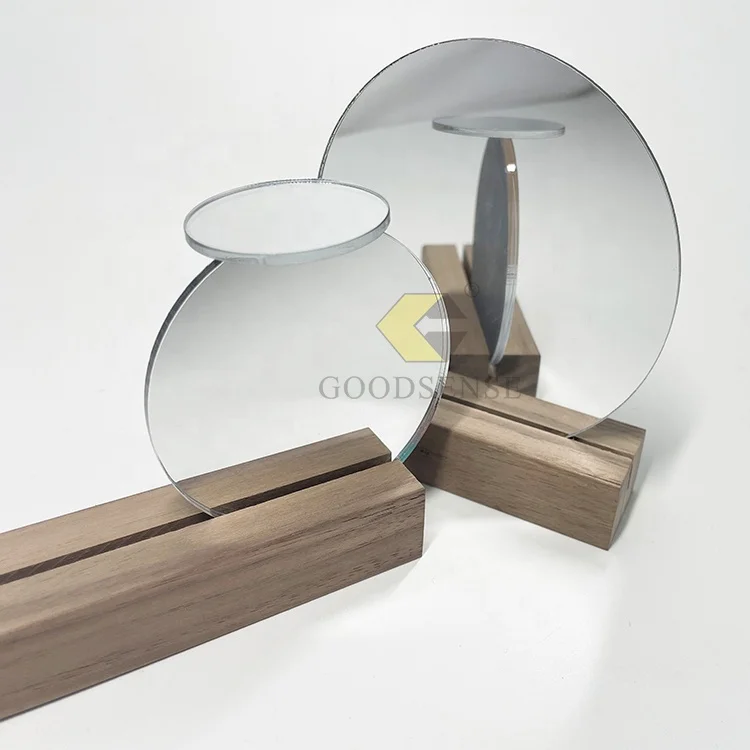 Goodsense PMMA Silver Double Sided Mirror Manufacturer Reflective Circle Good Acrylic Mirror Custom for Wedding Invitation