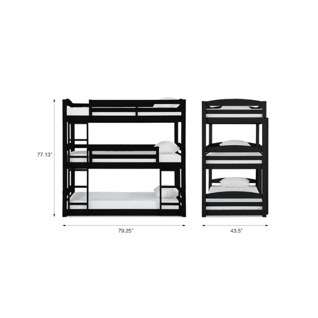 Convertible Triple Wood Bunk Bed for Kids OEM service Supplier from Vietnam Following Your Brand