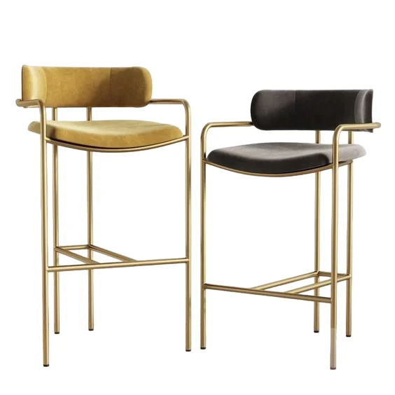 Bar stools Base Storage Ottoman Bench stools Bedroom Upholstered Bench Metal Velvet OEM Customized Logo Living Fabric