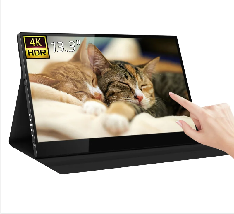 Touch Screen Monitor 13.3 inch 4K HDR Gaming Console Display by Intehill