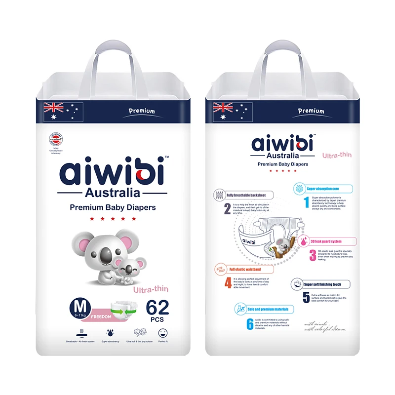 Australian Aiwibi Baby Diapers Manufacturer In Turkey Baby Diapers/Nappies Wholesale Weight Material Lbs Baby Diaper