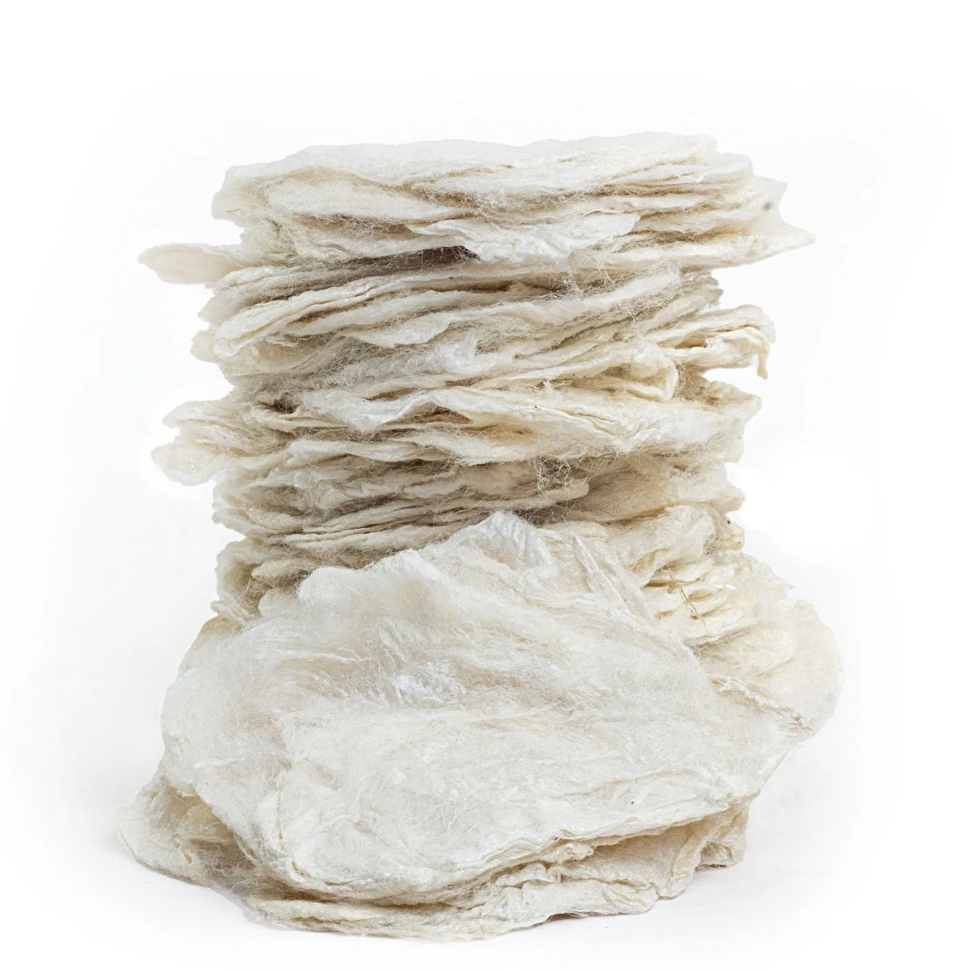 Degummed Eri Silk Cocoon Custom Made From Eri silk cocoons ideal for textile spinners and weavers-Quality fabric