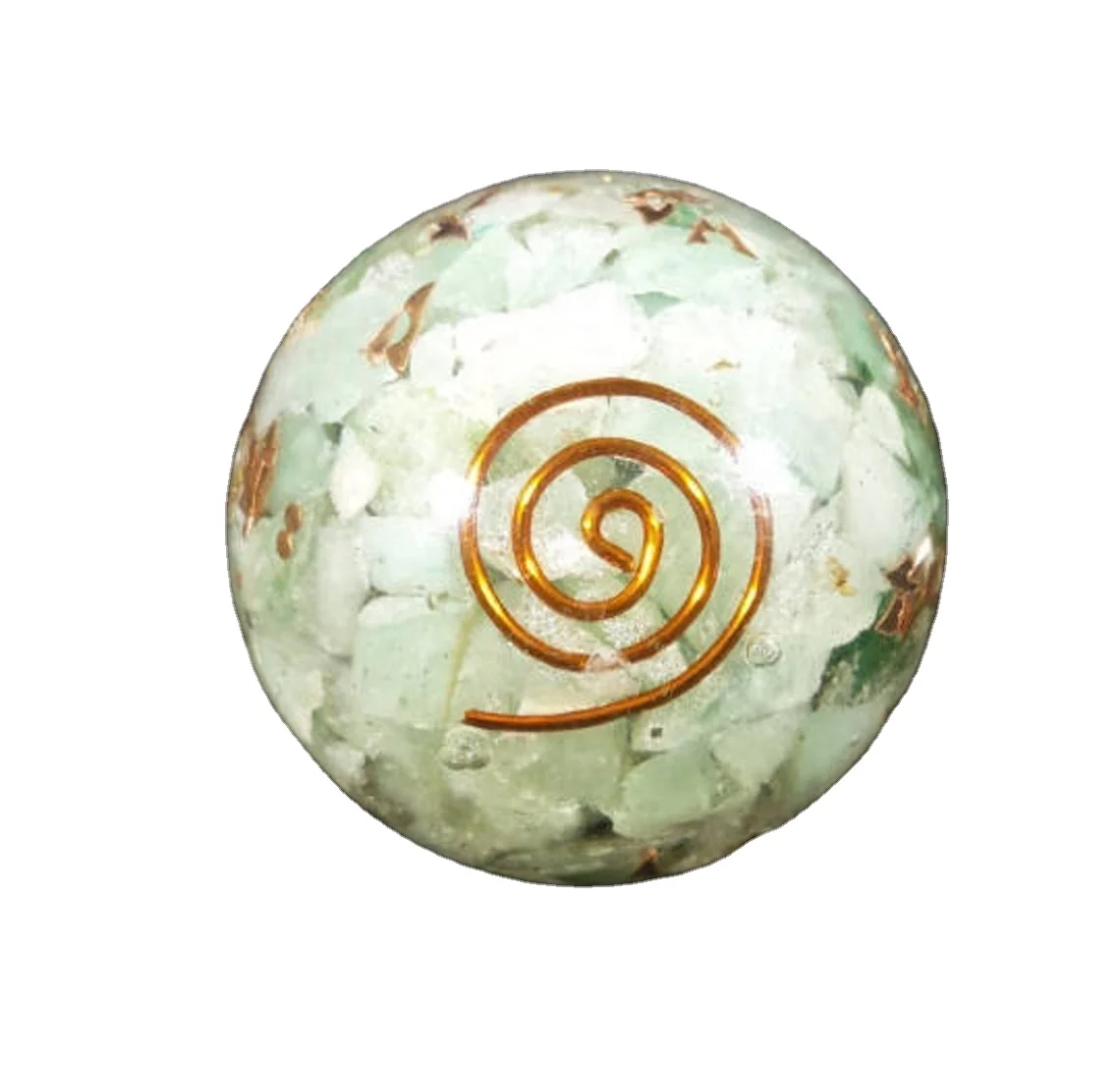 Wholesale High Quality Natural Green Aventurine Chips Orgone Sphere For Healing & Home Decoration From India