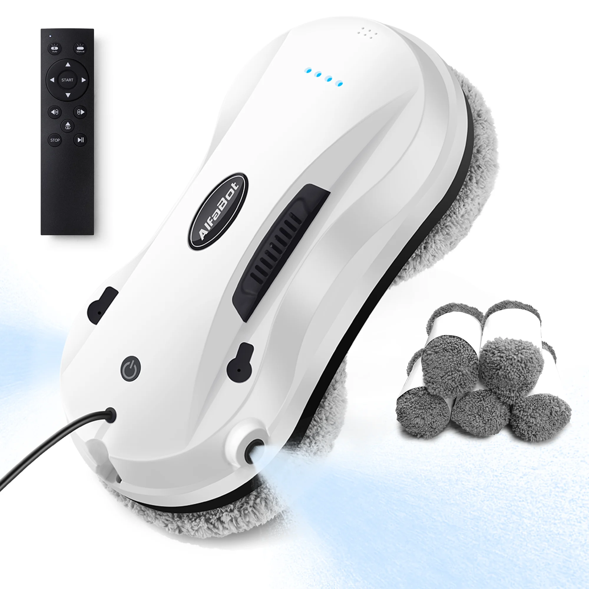2024 Window Cleaning Robot Double Side Customized Window Wash Cleaner Fully Automatic Liquid Spraying Window Mop Mini Machine