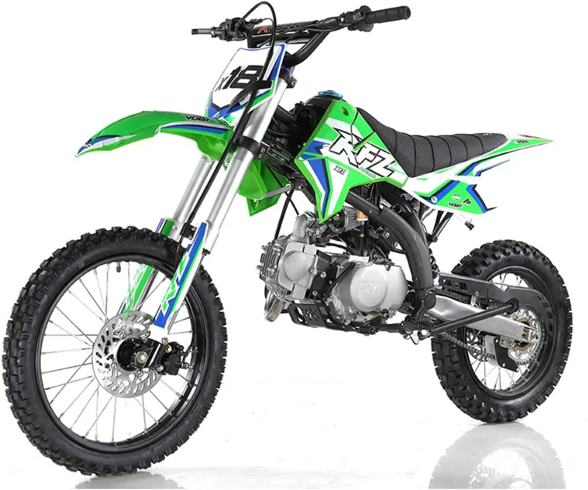 Apollos DB-X18 125CC RFZ Racing Dirt Bike with Twin Spare Heavy Duty Steel Frame Apollo Dirtbike for Youth Adult