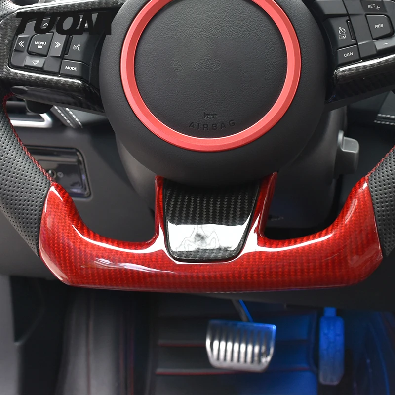 Hot sale carbon fiber sport  shape car steering wheel for jaguar