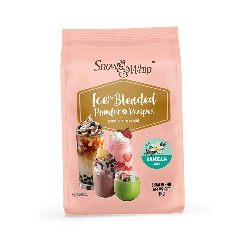 Lower Price Different Tastes Delicious Vanilla Flavor Frappe Powder Halal Snow Whip Ice Blended Milk Shake Powder
