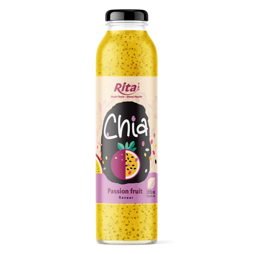 Customized Tropical Manufacturer 10.6 fl oz glass bottle pomegranate chia seeds to juice good quality at low price in Vietnam