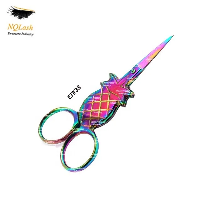 New Arrival  Eyelash Scissors Stainless Steel Beauty Makeup Customized Logo Eyelash Scissors NQLASH Tweezers