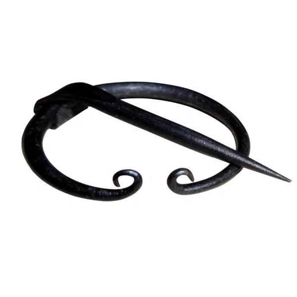 Wholesale Handmade Iron Forged Viking Norse Fibula Penannular Buckle Clasp Cloak/Cloth Pin Simple Vintage Medieval Brooch