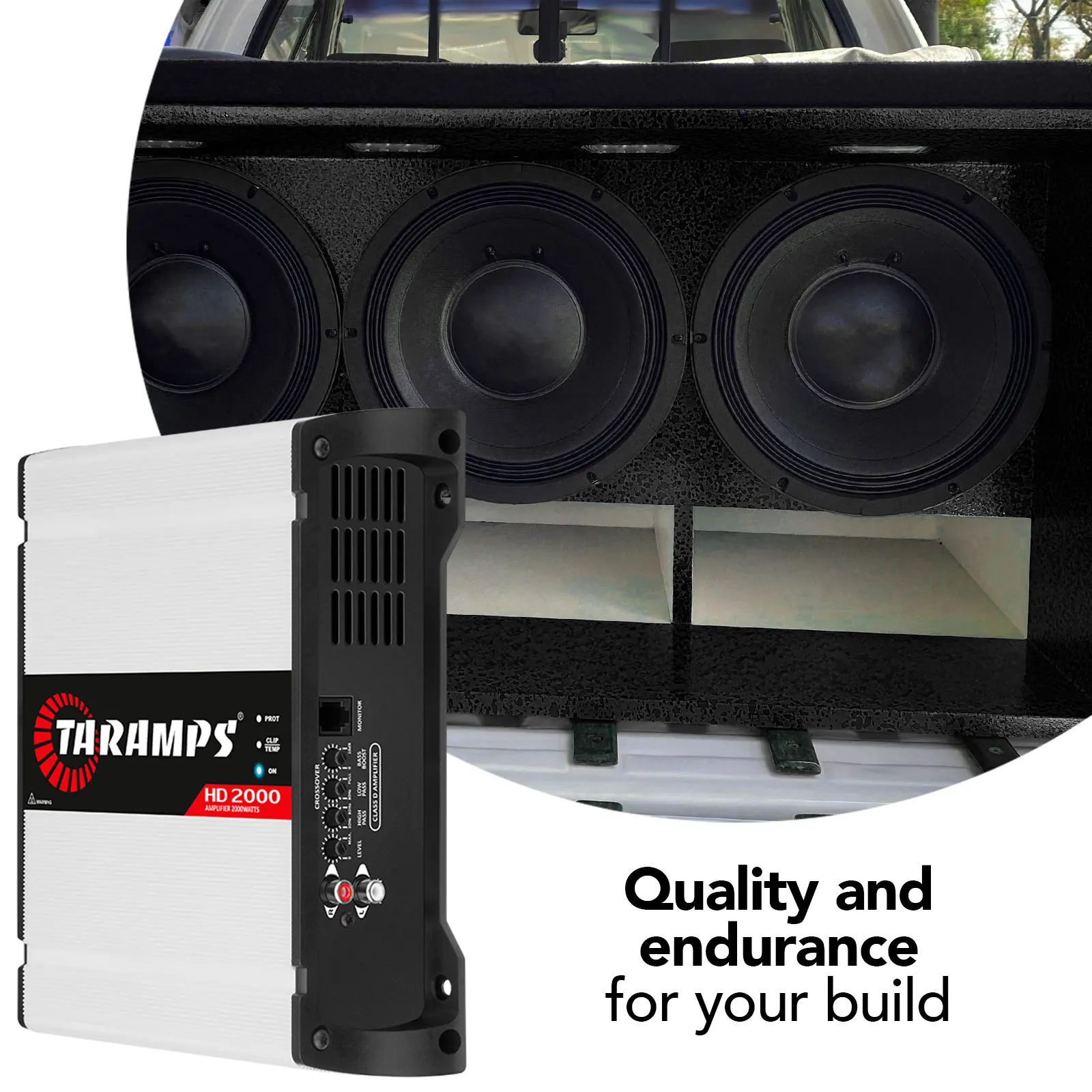 Taramps HD 2000 Digital Amplifier 2000 Watts RMS 1 2 or 4 Ohms Full Range Car Audio System Quality Monoblock Crossover Sound