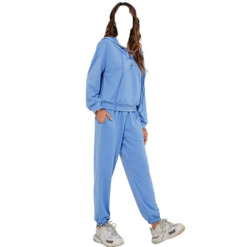 Custom Logo Two Piece Set Women Clothing Jogger Sweatpent and Hoodies Set Wholesale Jogger Sets for Women