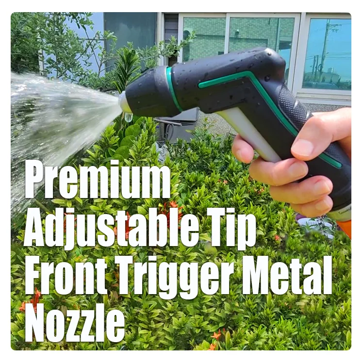 Premium Adjustable Tip Front Trigger Metal Spray water gun