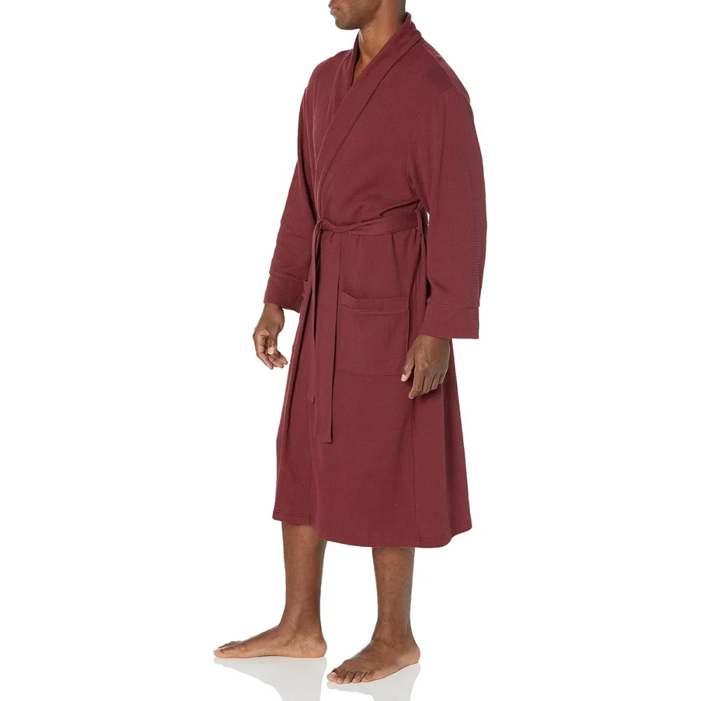 Maroon Solid Color Texture Premium Design High Quality Custom Color Logo Bathrobes Terry Velour Jacquard Sleepwear From Pakistan