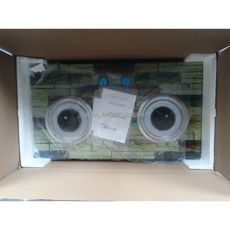 Kitchen Appliance Indoor Double Burner Gas Cooker Tempered Glass Gas top built-in Cooker Gas Stove