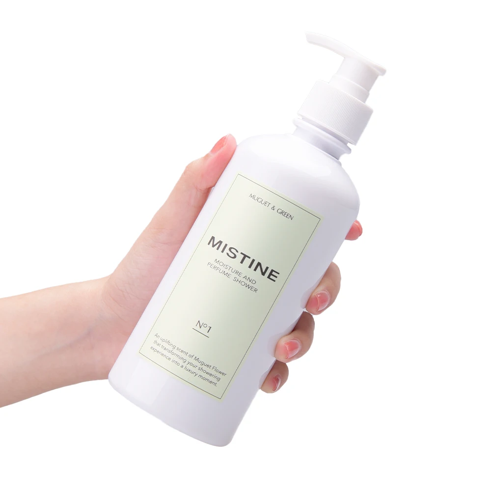 MISTINE MUGUET & GREEN MOISTURE AND PERFUME SHOWER 400 ML. Luxury Body Wash with Skin Nourishing Thai Cosmetic Thai Product