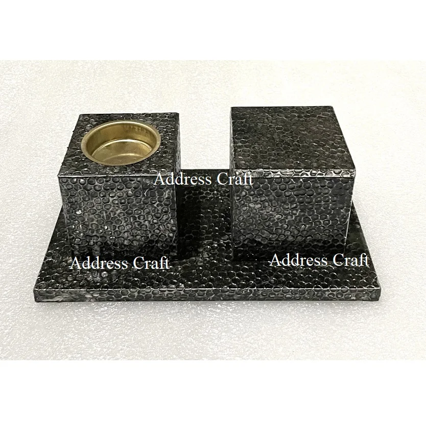 Arabic Style Wood Resin Mubkhar Burner Oud Factory Direct Selling Incense Burner Home Decor Handmade Resin Oud Burner Mubakhar
