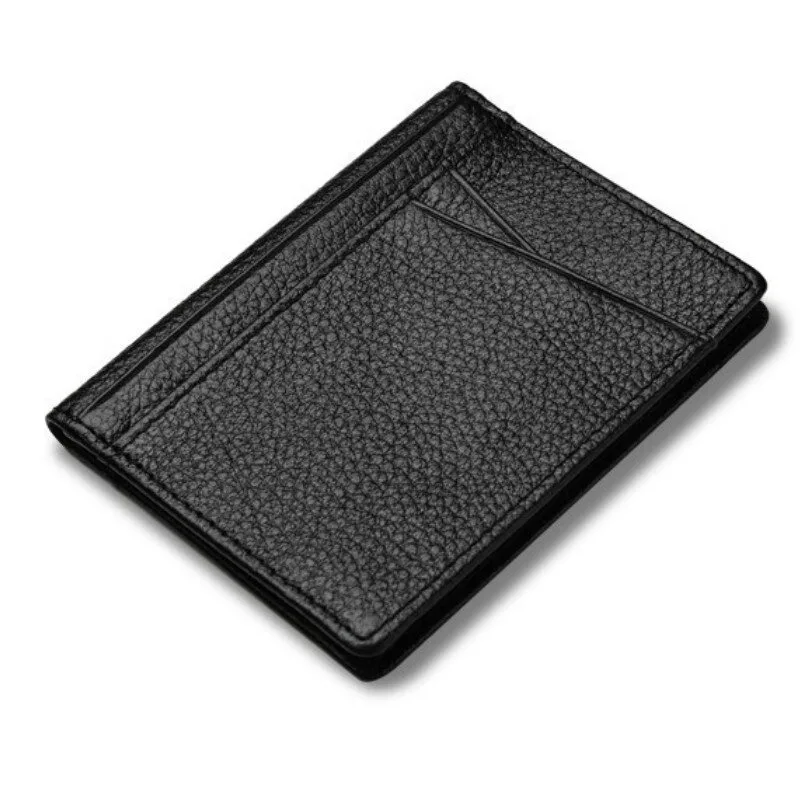 Super Slim Soft Men 100% Genuine Leather Mini Credit Card Wallet Luxury Brand ID Card Holders Purse Male Thin Small Cardholder