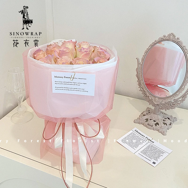 Sinowrap Waterproof Colored Cellophane Paper Plastic Good Quality Fresh Flower Wrapping Paper