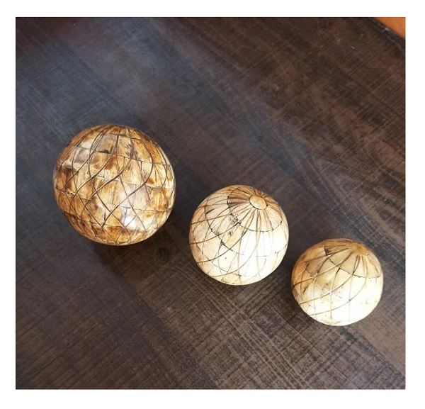 Hot Selling Handmade Decorative Mother of pearl Bone Resin Inlay Glass Flask Cover Balls Decorative Bottle Stopper Balls