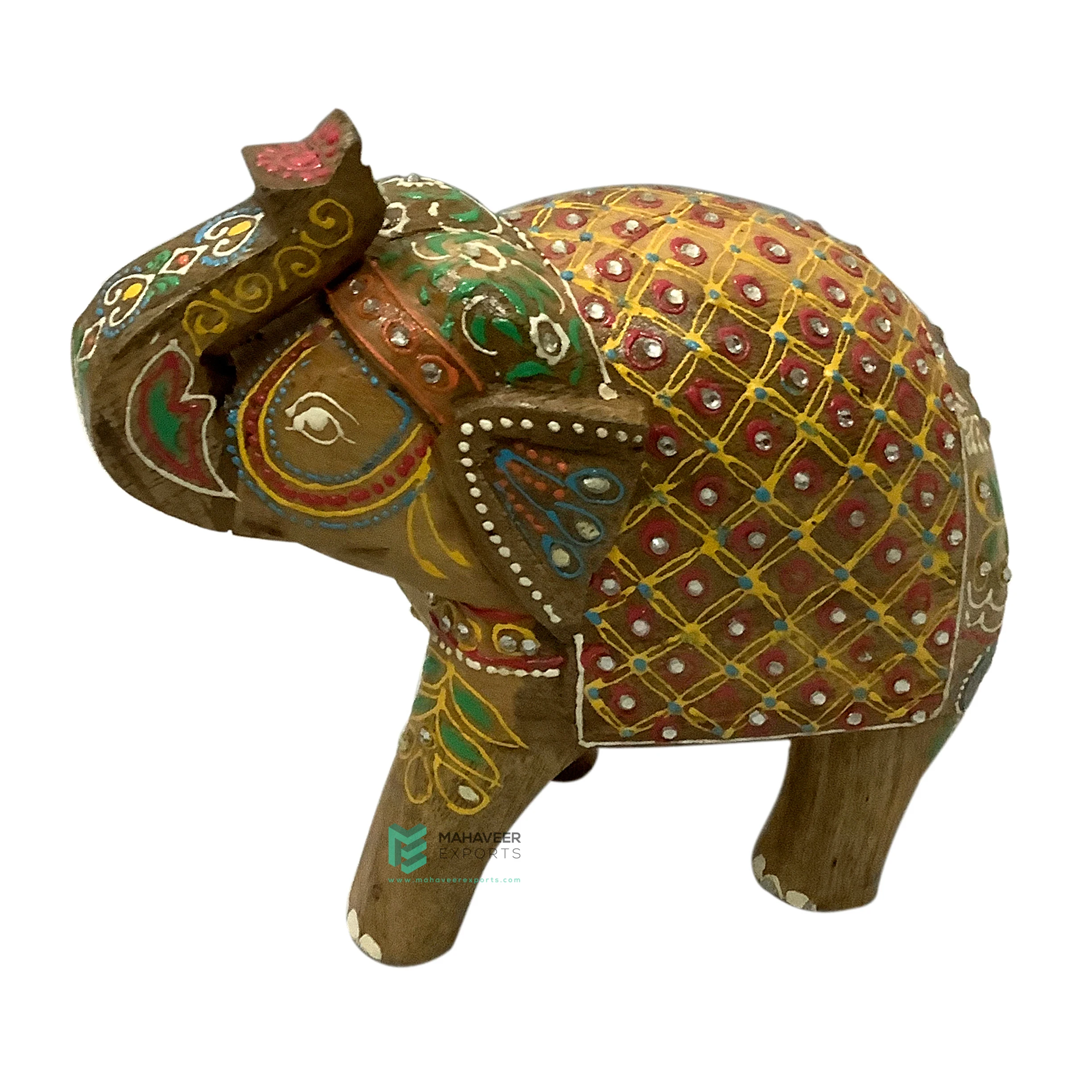 Best Selling Fine Hand Painted Wooden Elephant Figure Beautifully Hand Crafted Statue / Figures Gifts & Home Decor Furniture