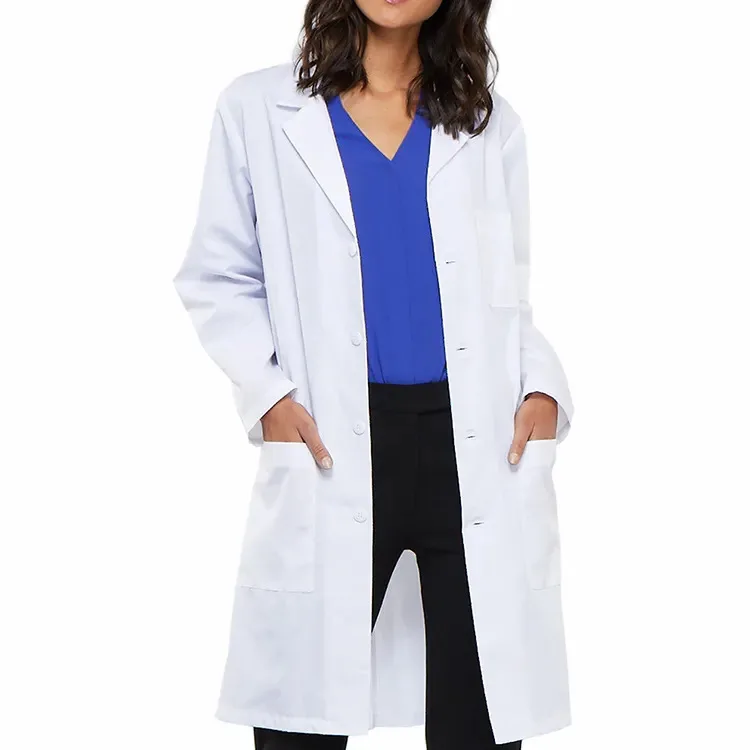 New Trend Hospital Doctor Lab Coat Work Clothes Long Sleeve Medical Laboratory Ladies White Coat By Raw To Fine