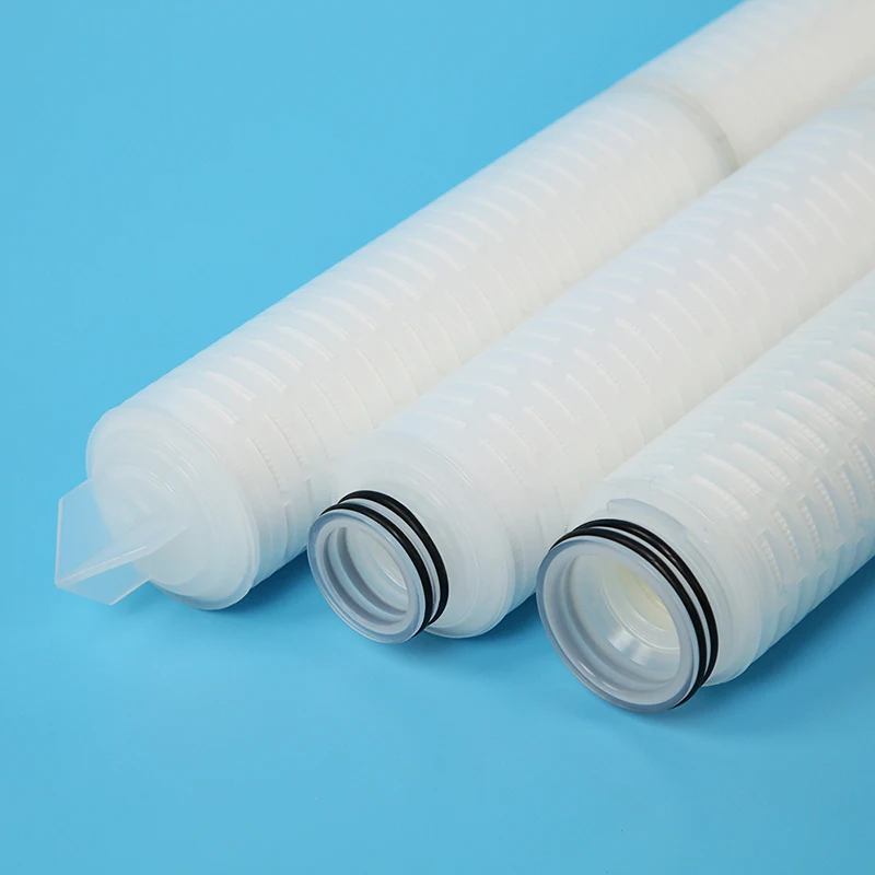 Hangzhou 0.22 Micron 20inch PES/PTFE Filter Cartridge Code 7 Membrane Pleated Filter Cartridge