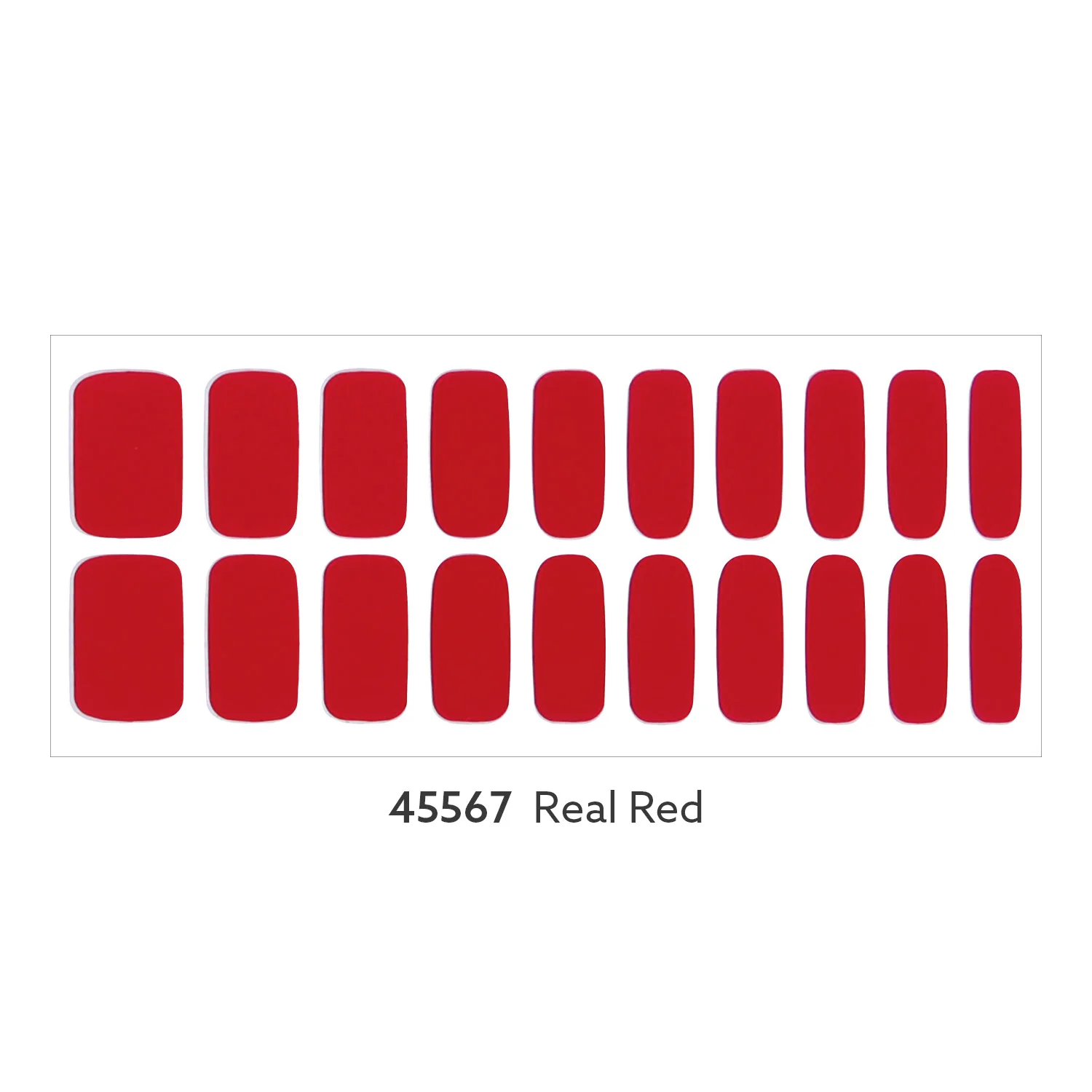 ShineB Gel Nail Strips #45567 Real Red Best selling Nail wraps and easy Glam nail stickers Salon High Quality made in korea