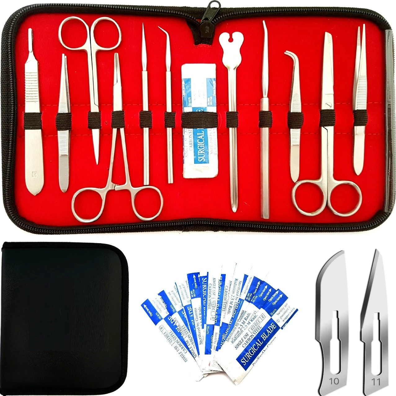 Premium quality Stainless Steel Tools for Medical Students of Anatomy Biology Veterinary 24 piece Dissection Kit