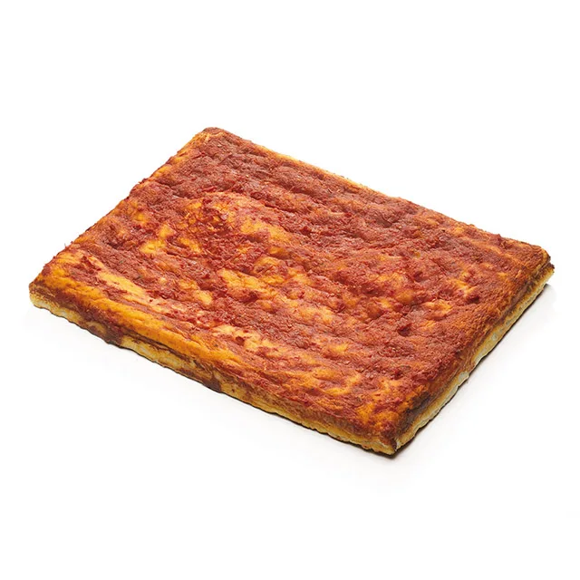 Made in Italy Red Rectangular Focaccia-type Pizza Base with Extra Virgin Olive Oil precooked product 725g 30x40cm