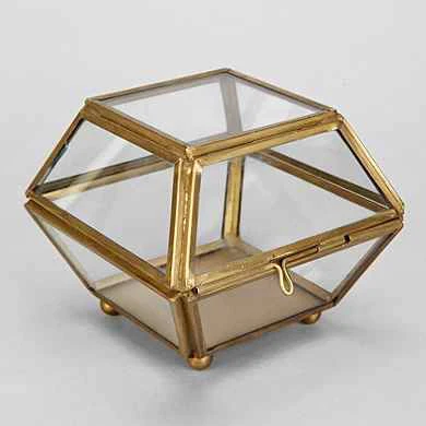 Modern Home Decorative Jewelry Box Table Mirror with Gold Rim Mini Drawers Elegant Women Dressing and Accessories Storage Box