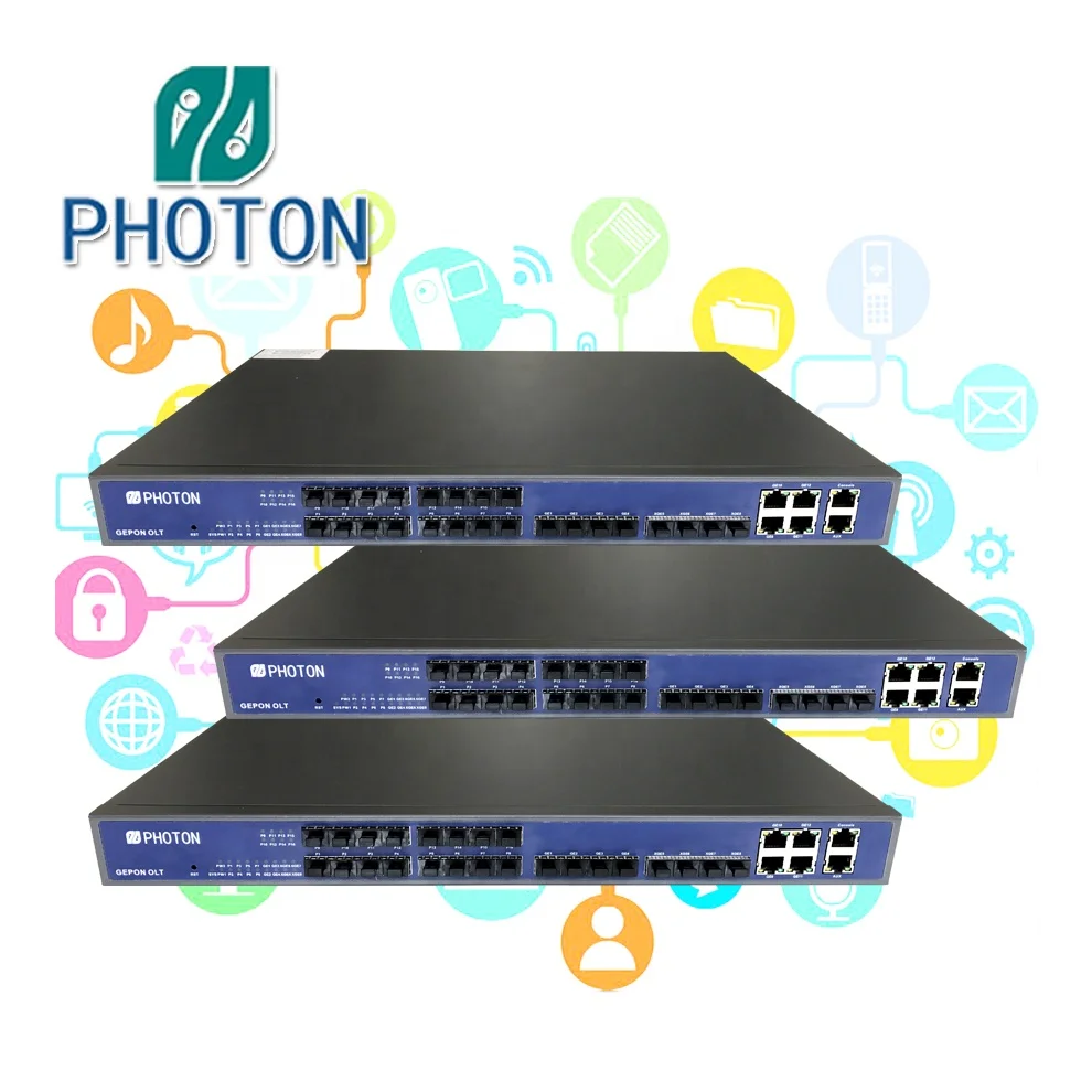 Fiber Optic L3  16 Pon Ports+4*10GE+4GE SFP+4GE RJ45  EPON OLT