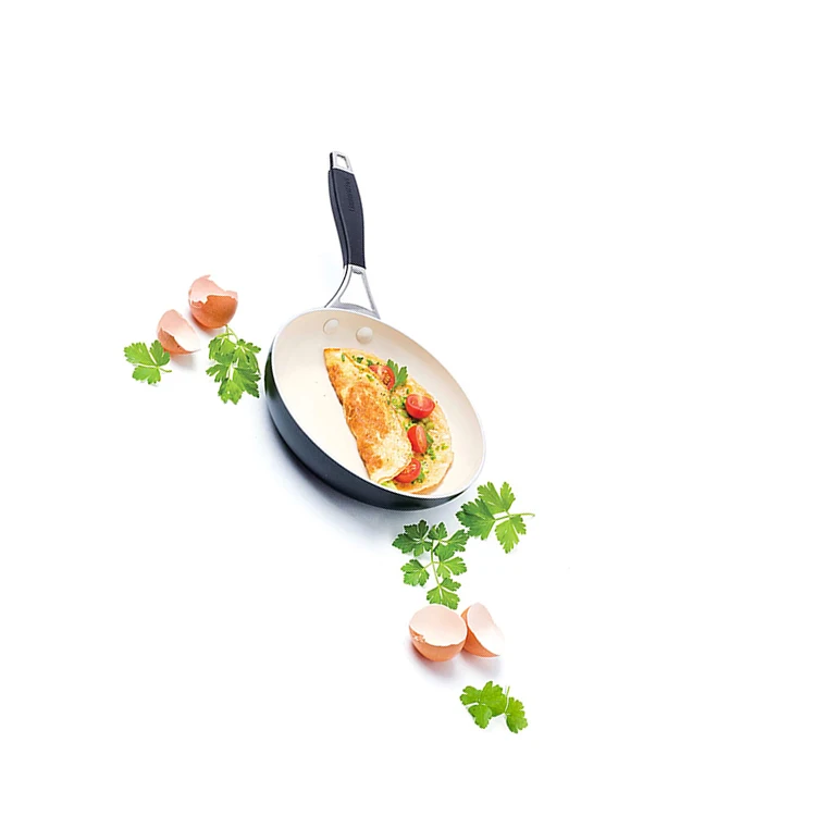 Amazon Best Seller Fry Pan Kitchen Induction Compatible Healthy Ceramic Coated Cookware Frying Pan With Lid for Sale