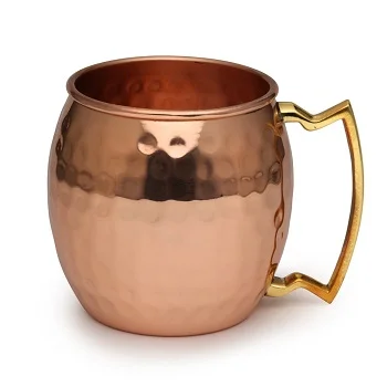 Hottest Copper Metal Tableware Beer Mugs Tankard With Brass Handle Moscow Mule Mugs