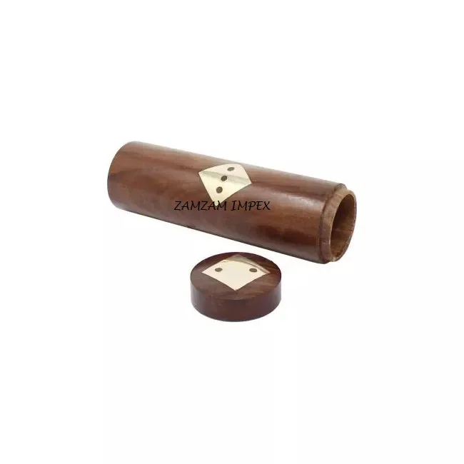 2024 New Arrival Classy Dice Case Natural brown wood dice box handcrafted wooden brown box By ZAM ZAM IMPEX at Cheap Price