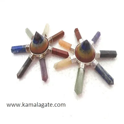 Wholesale 7 Point Crystal Quartz Cluster Energy Stone Generators Energy Healing Gemstone for Sale