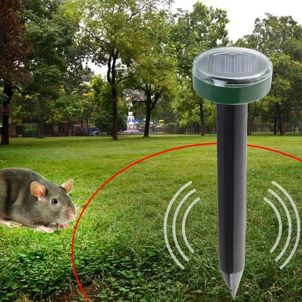 Weather Proof Vibration Buzzer Animal Gopher Snake Mice Rat Repeller Solar Powered Mole Chaser