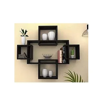 Different Shapes Living Room Shelves Wooden Wall Mounted Vases Holder Decoration Wall Mounted Storage Rack