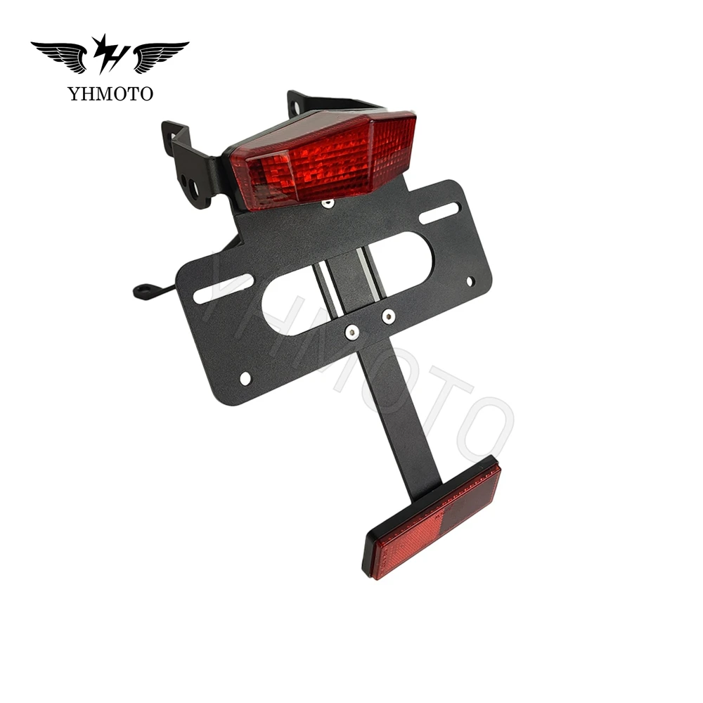 For Husqvarn 701 Enduro Supermoto Dirt Bike Racing Number Plate Holder License Frame W/ Tail Light Blinkers LED Signals Kit