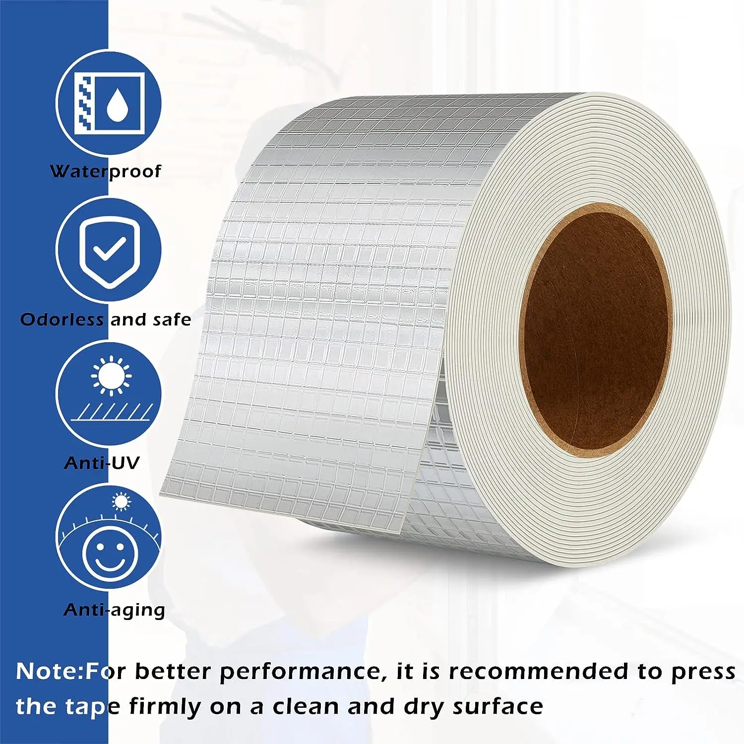 Waterproof Butyl Rubber Tape Waterproof Tape Butyl Rubber Foil Tape Leak Multipurpose Outdoor Waterproof Leak Repair