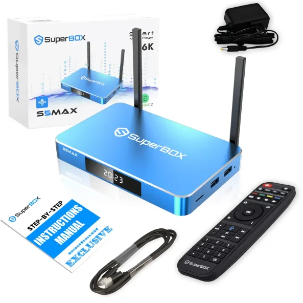 Global Superbox S5 Max двухдиапазонный Wi-Fi смарт-медиаплеер