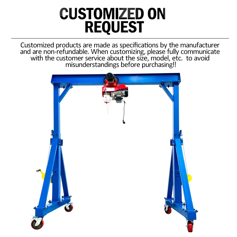 2ton 5ton 10ton Light Duty Electric Travelling Mini Portable Gantry Crane For Warehouse