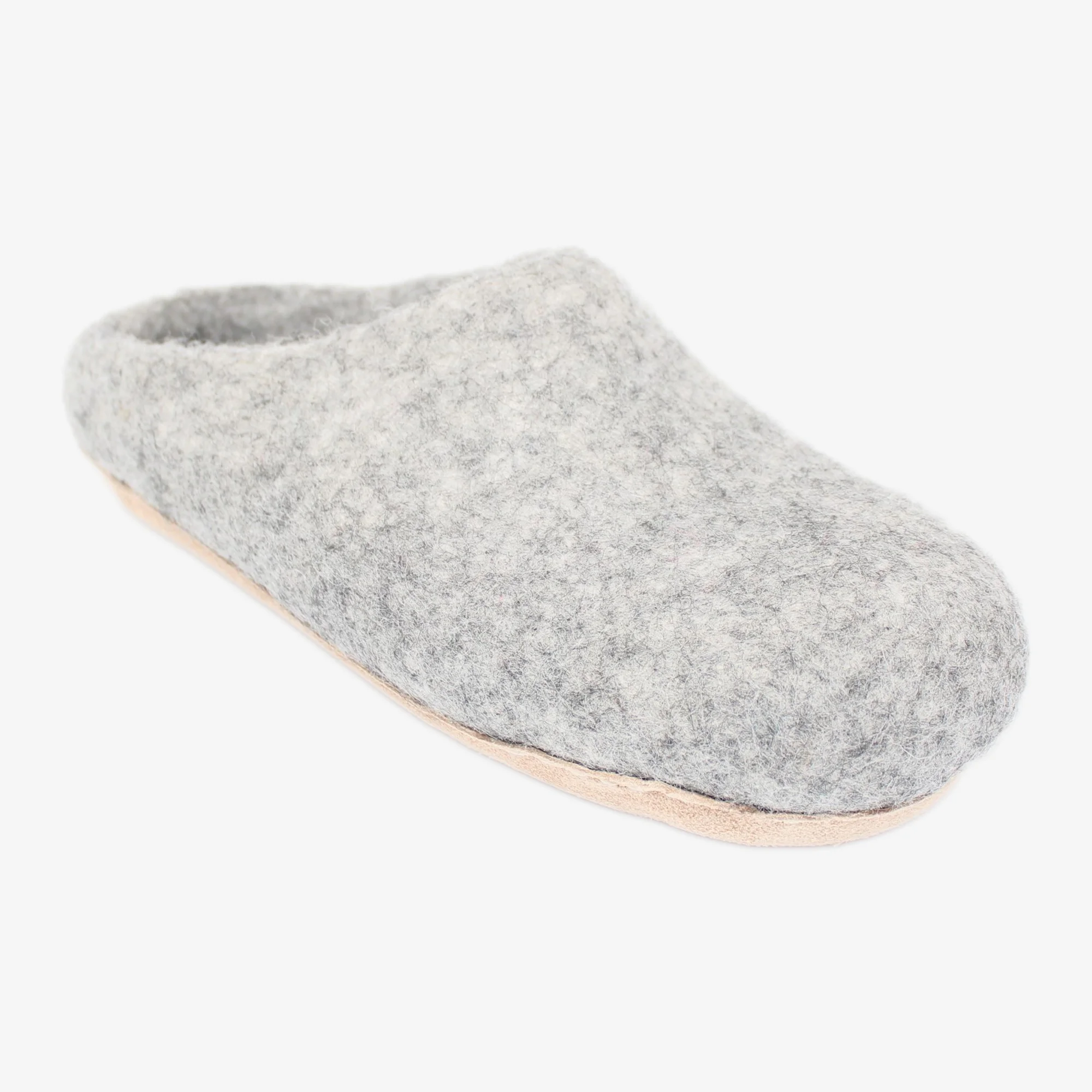 Handmade 100% New Zealand Wool Felt Slipper Eco-Friendly Casual Beach Shoes for Indoor Use Warm Feature