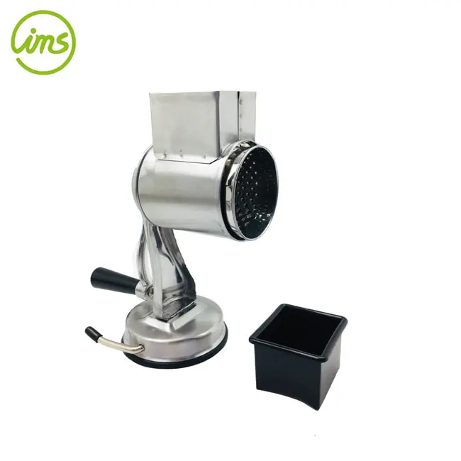 Manual Rotary Cheese Grater Shredder With 5 Drum Blades